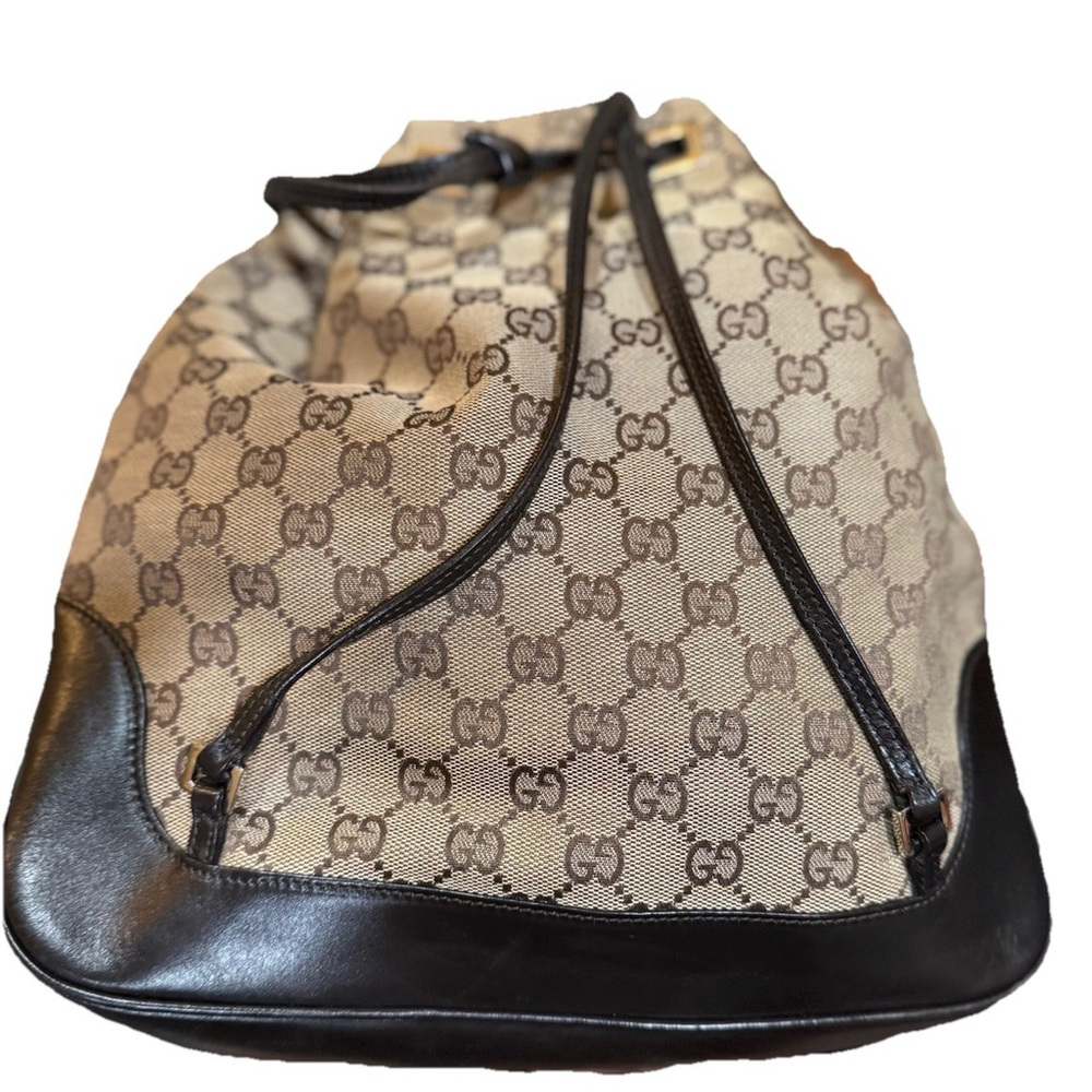 GUCCI GG Monogram Canvas Drawstring Backpack Ruck… - image 9